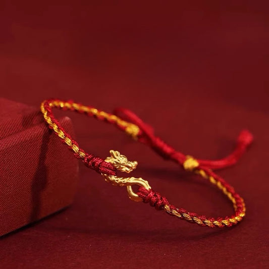 Zen Healing Dragon Protection Red String Bracelet