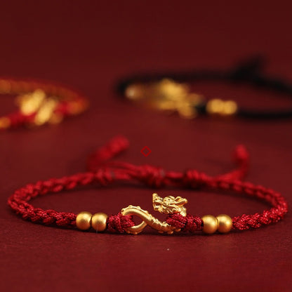 Zen Healing Dragon Protection Red String Bracelet