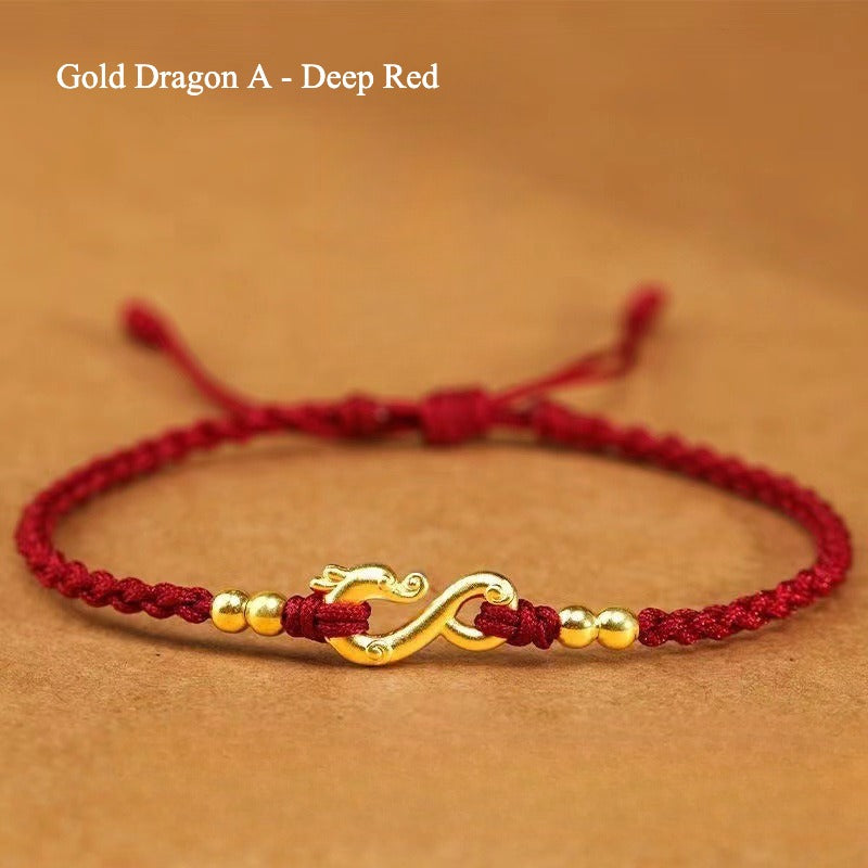 Zen Healing Dragon Protection Red String Bracelet