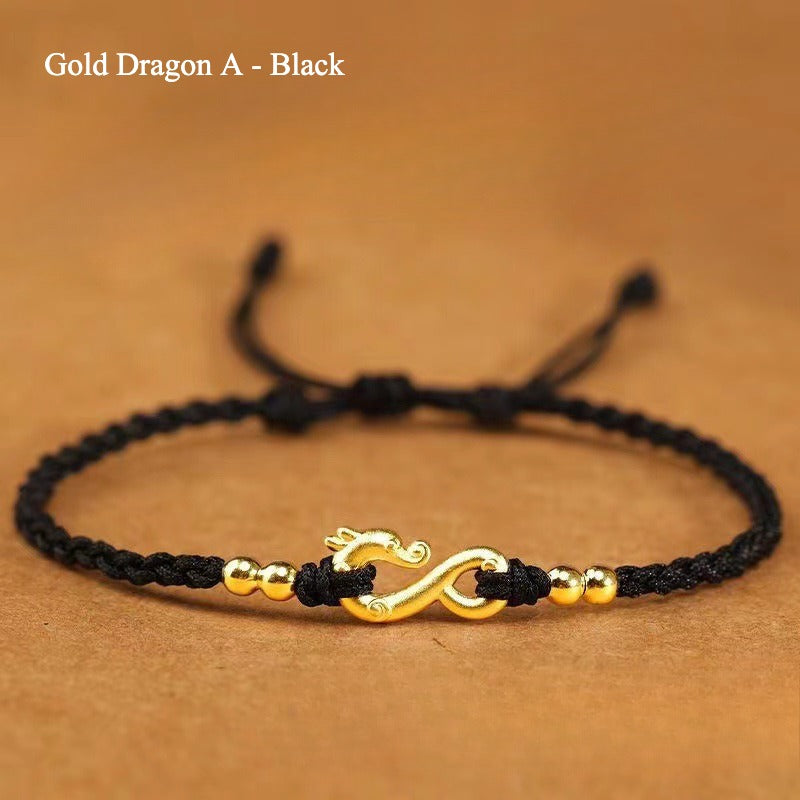 Zen Healing Dragon Protection Red String Bracelet