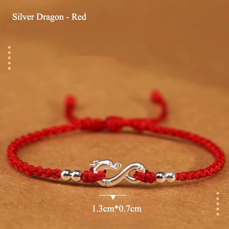 Zen Healing Dragon Protection Red String Bracelet