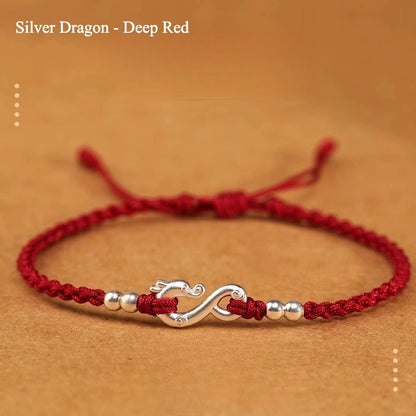 Zen Healing Dragon Protection Red String Bracelet