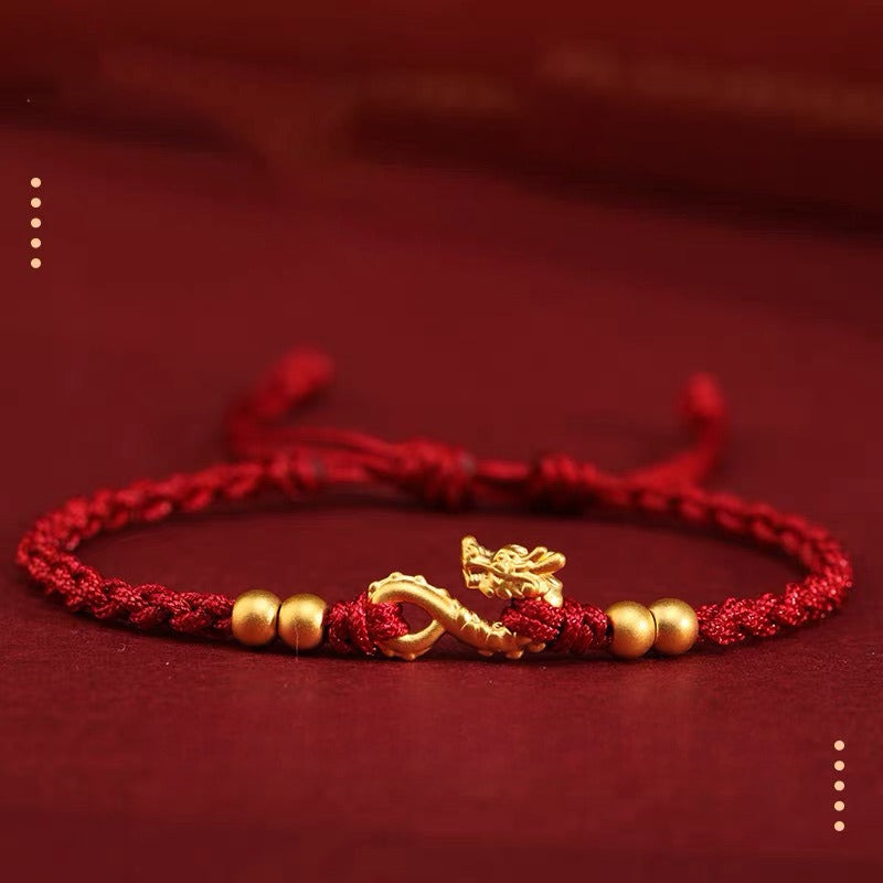 Zen Healing Dragon Protection Red String Bracelet