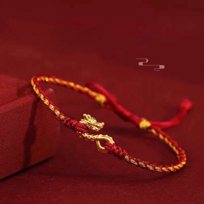 Zen Healing Dragon Protection Red String Bracelet