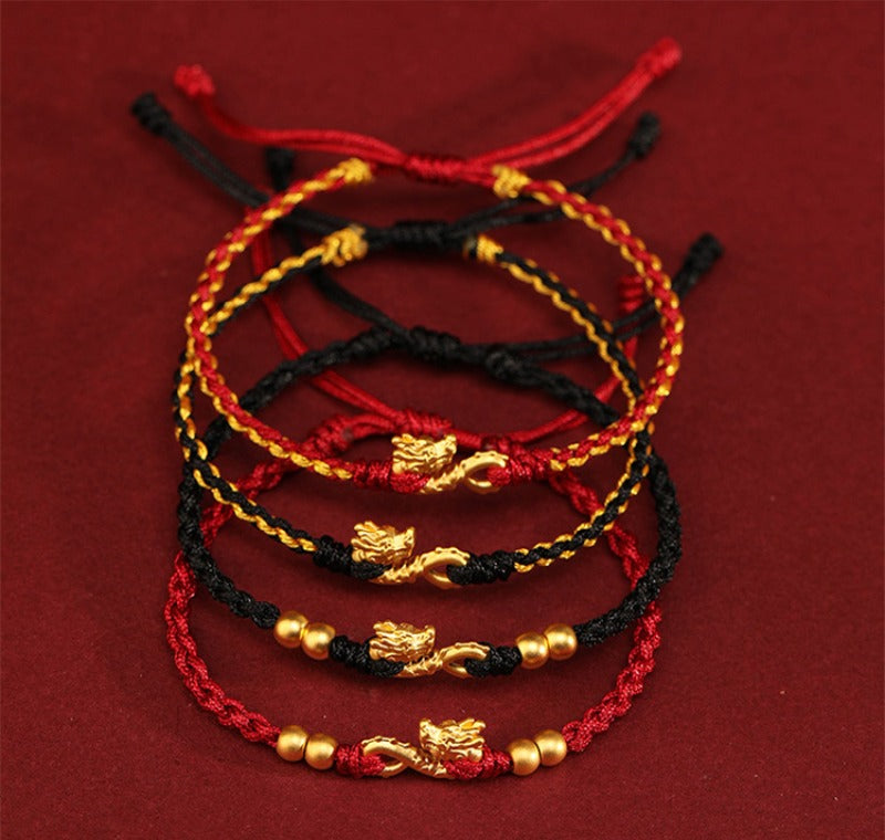 Zen Healing Dragon Protection Red String Bracelet