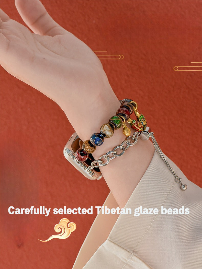 Zen Healing Glazed Lucky Charm iWatch Strap Bracelet