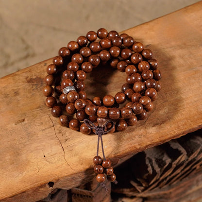 Zen Healing Golden Sandalwood 108 Mala Beads Multi-circle Positivity Bracelet