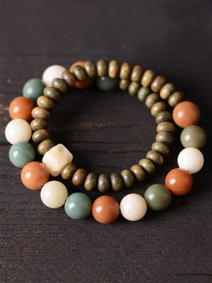 Zen Healing Green Sandalwood Bodhi Seed Healing Bracelet