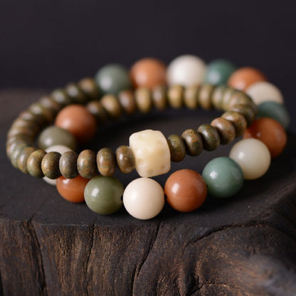 Zen Healing Green Sandalwood Bodhi Seed Healing Bracelet