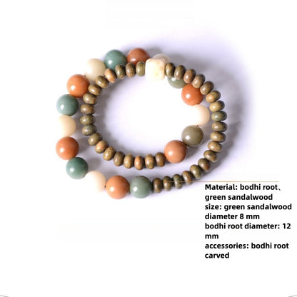 Zen Healing Green Sandalwood Bodhi Seed Healing Bracelet