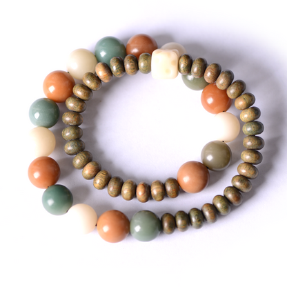 Zen Healing Green Sandalwood Bodhi Seed Healing Bracelet