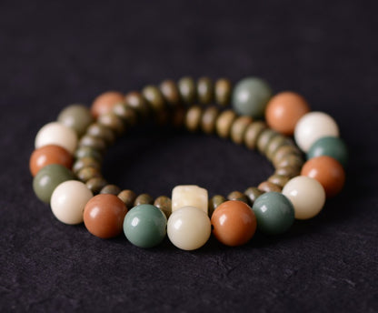 Zen Healing Green Sandalwood Bodhi Seed Healing Bracelet