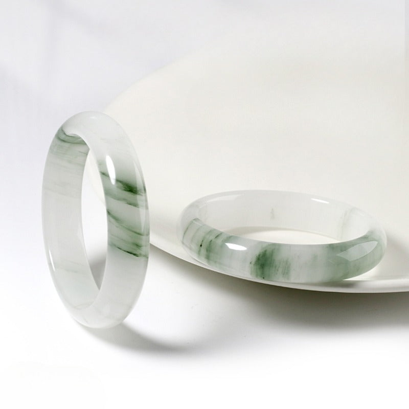 Zen Healing Golden Silk Jade Luck Bracelet Bangle