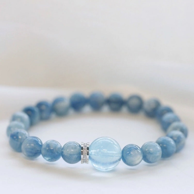 Zen Healing Kyanite Crystal Aquamarine Harmony Bracelet