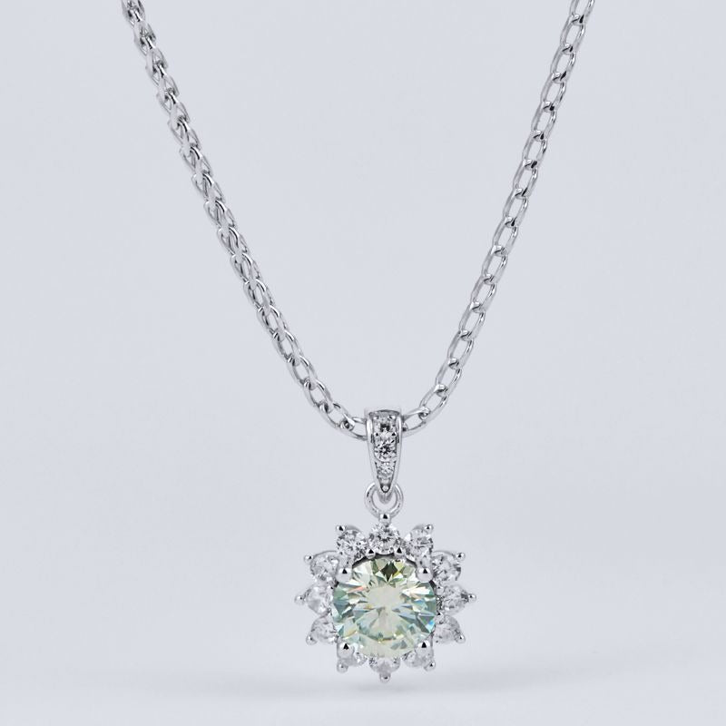 Zen Healing Lab-Created Ruby 925 Silver Sunflower Necklace
