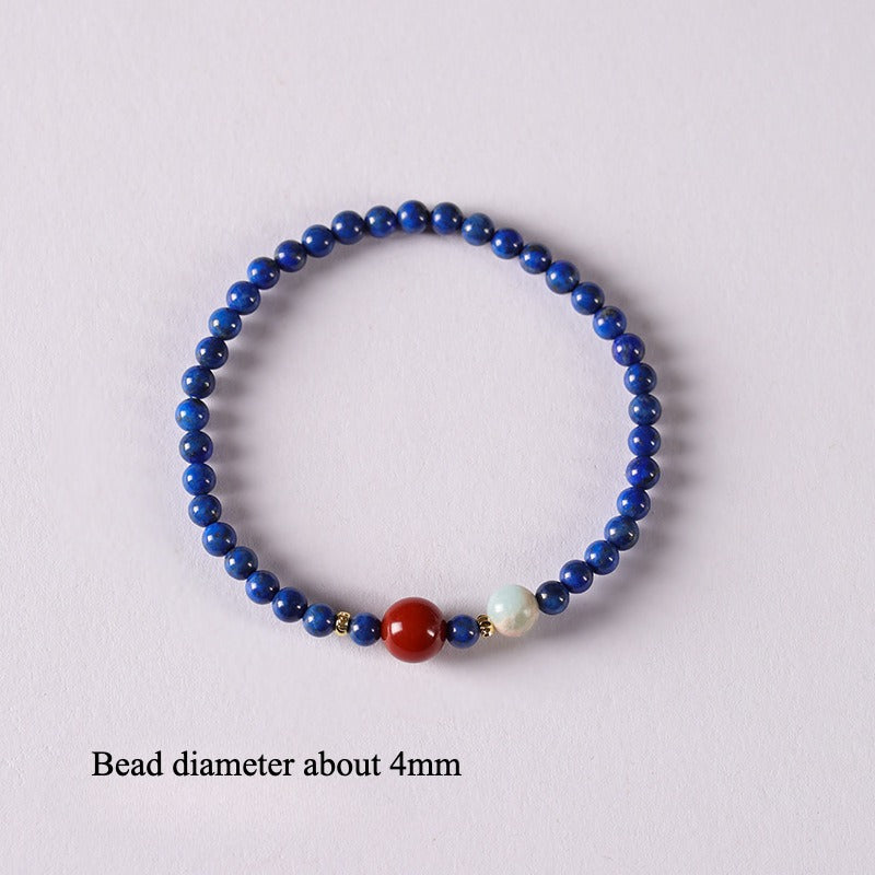 Zen Healing Lapis Lazuli Agate Positive Bracelet