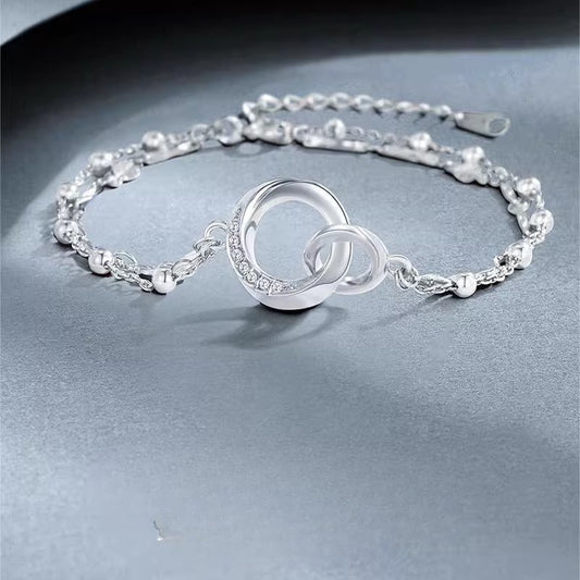 Zen Healing Möbius Strip 999 Silver Bracelet Love Gift