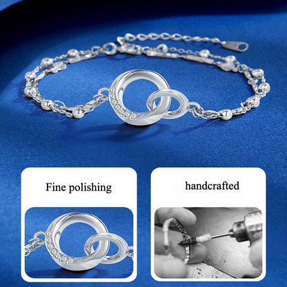 Zen Healing Möbius Strip 999 Silver Bracelet Love Gift