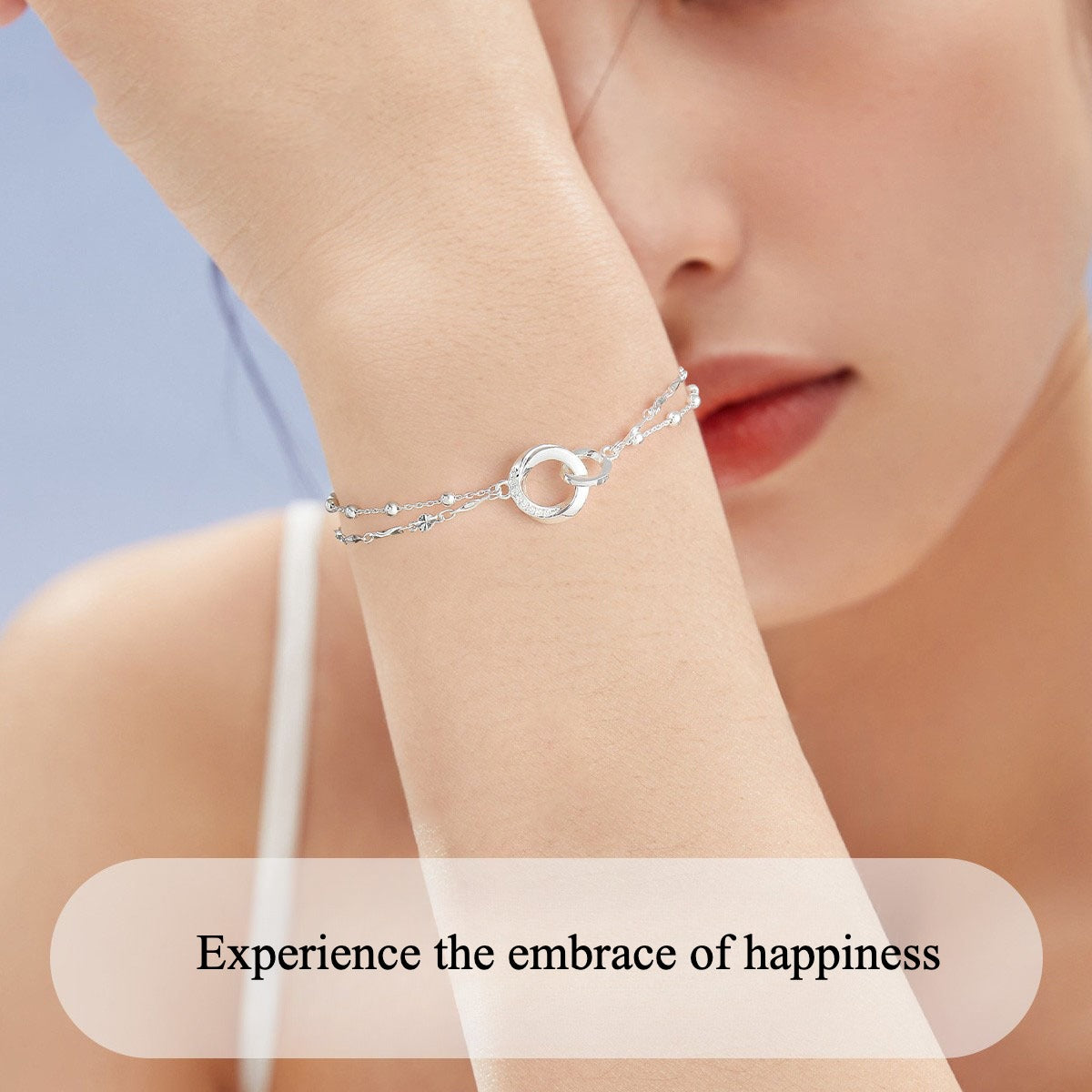 Zen Healing Möbius Strip 999 Silver Bracelet Love Gift