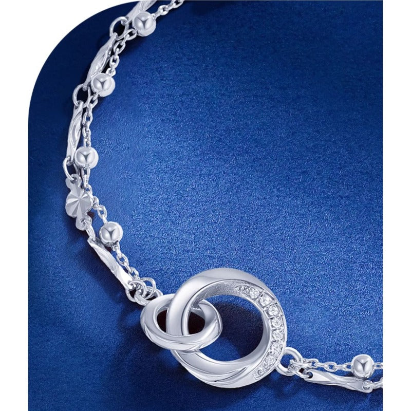 Zen Healing Möbius Strip 999 Silver Bracelet Love Gift