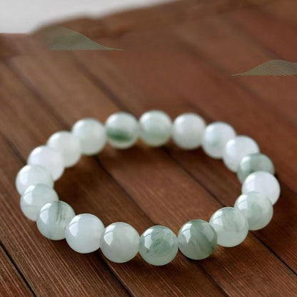 Zen Healing Natural Golden Silk jade Luck Bracelet Jade Gifts