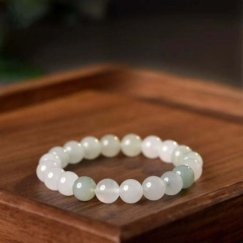 Zen Healing Natural Golden Silk jade Luck Bracelet Jade Gifts