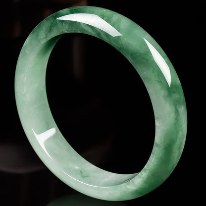 Zen Healing Natural Jade Fortune Blessing Bangle Bracelet