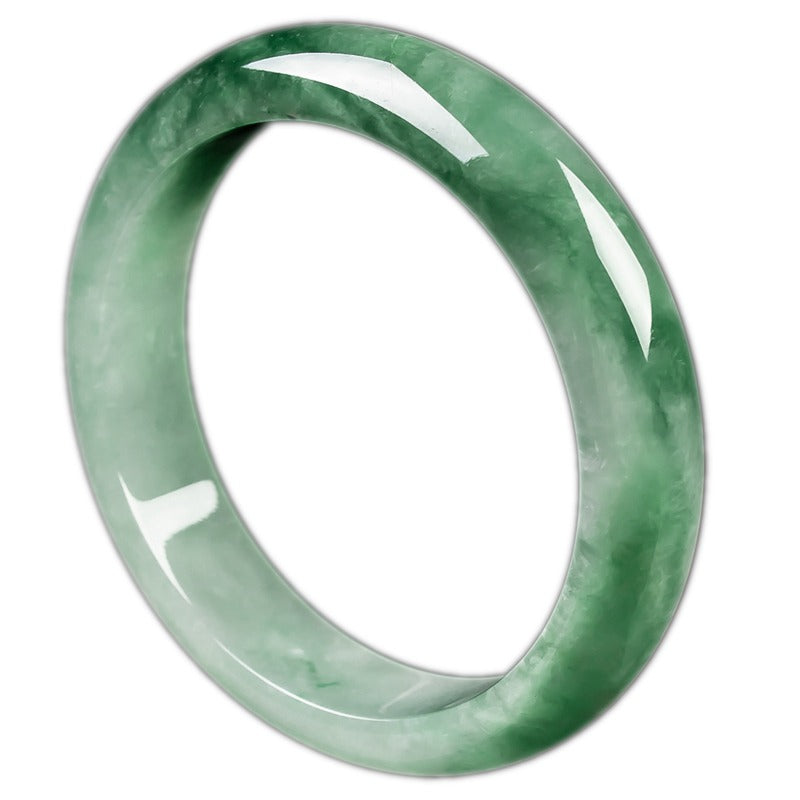 Zen Healing Natural Jade Fortune Blessing Bangle Bracelet