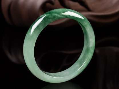 Zen Healing Natural Jade Fortune Blessing Bangle Bracelet