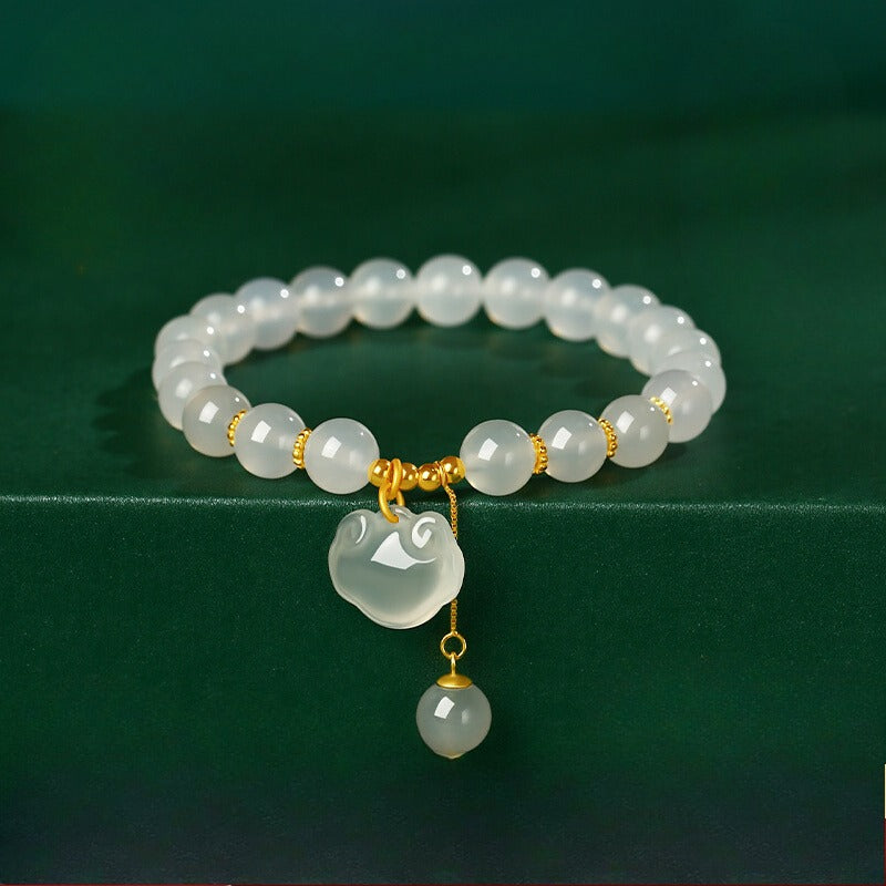 Zen Healing Natural chalcedony Love Peace Bracelet