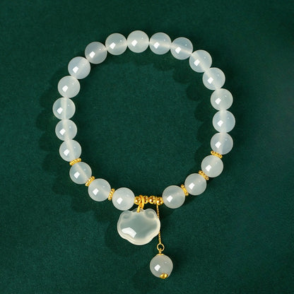 Zen Healing Natural chalcedony Love Peace Bracelet