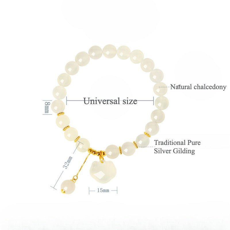 Zen Healing Natural chalcedony Love Peace Bracelet