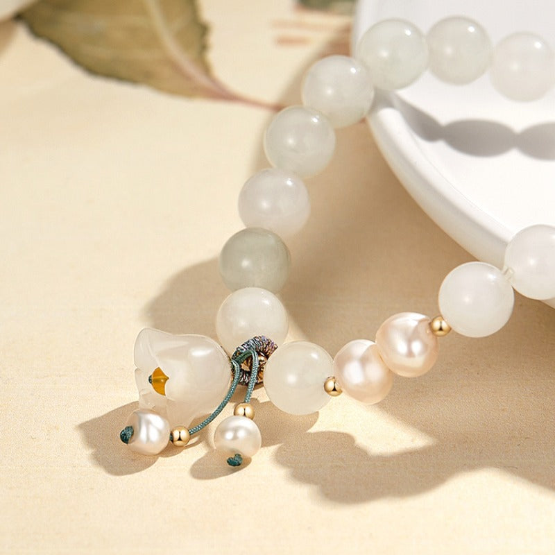 Zen Healing Pearl Jade Love Bracelet