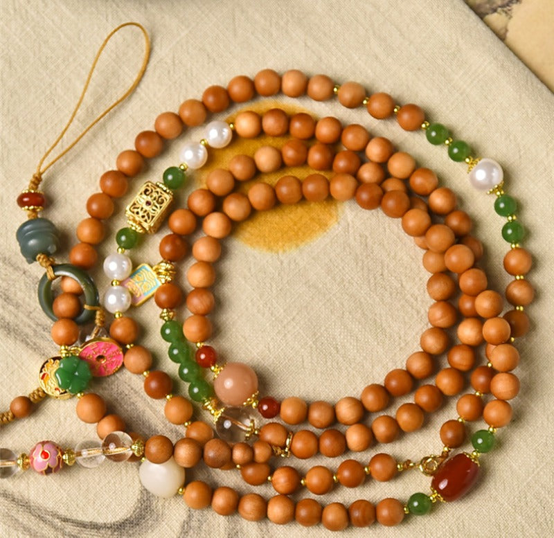 Zen Healing Sandalwood 108 Mala Protection Bracelet