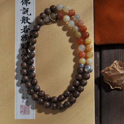 Zen Healing Sandalwood Five-Color jade Protection Tibetan Bracelet