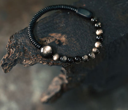 Zen Healing Obsidian Ebony Protection Bracelet