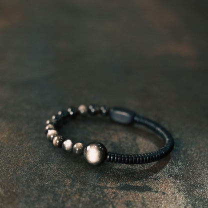 Zen Healing Obsidian Ebony Protection Bracelet