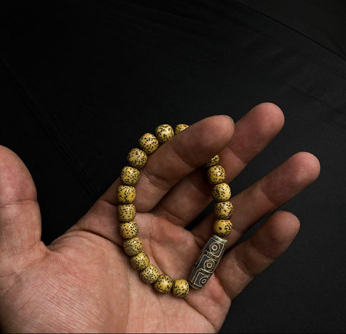 Zen Healing Star and Moon Bodhi Nine-Eyed Dzi Bead Success Bracelet