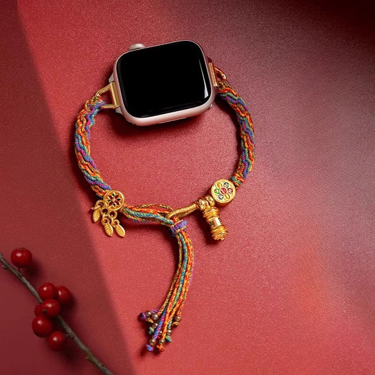 Zen Healing Tibetan Red Rope Protection and Luck iWatch Strap Bracelet