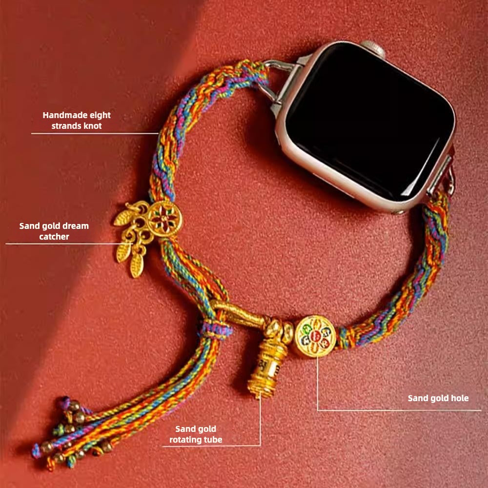 Zen Healing Tibetan Red Rope Protection and Luck iWatch Strap Bracelet