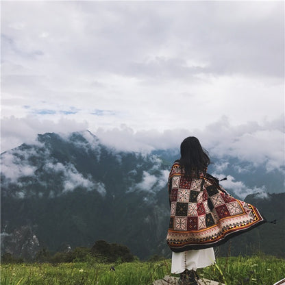 Zen Healing Tibetan Shawl Warm Travel Scarf