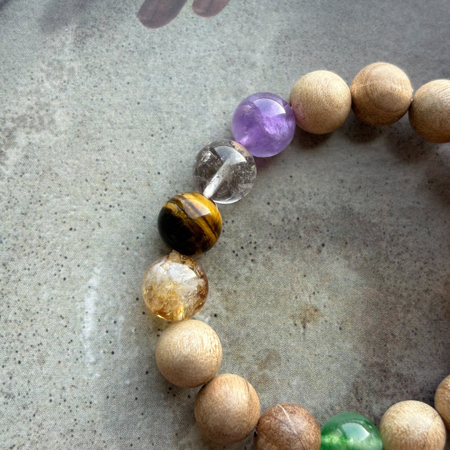 Zen Healing Tiger Eye Camphor Wood Beads Calm Feng Shui Bracelet