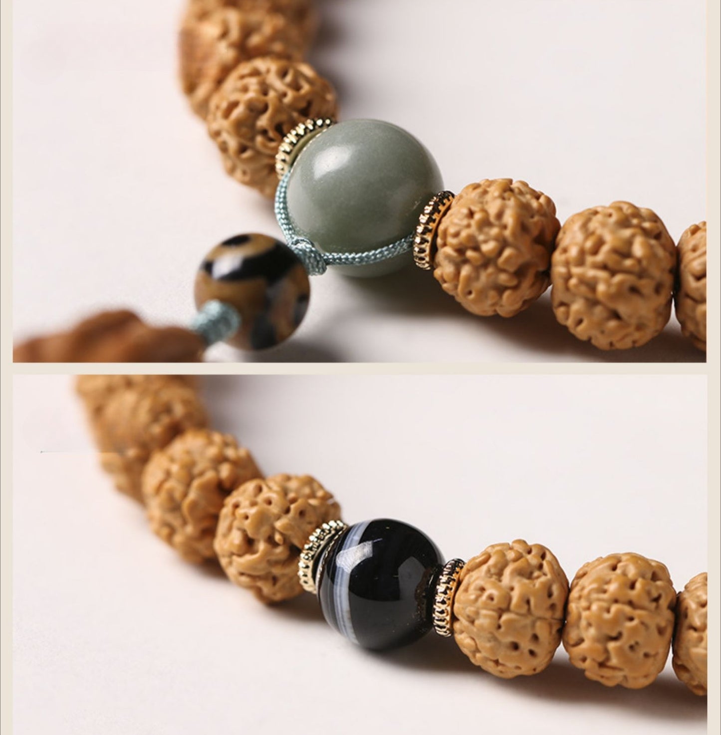 Zen Healing Vajra Bodhi 108 Mala Bead Buddha Hand Wealth Bracelet