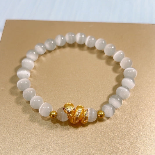 Zen Healing Year Of The Snake Cat’s Eye Prosperity Bracelet