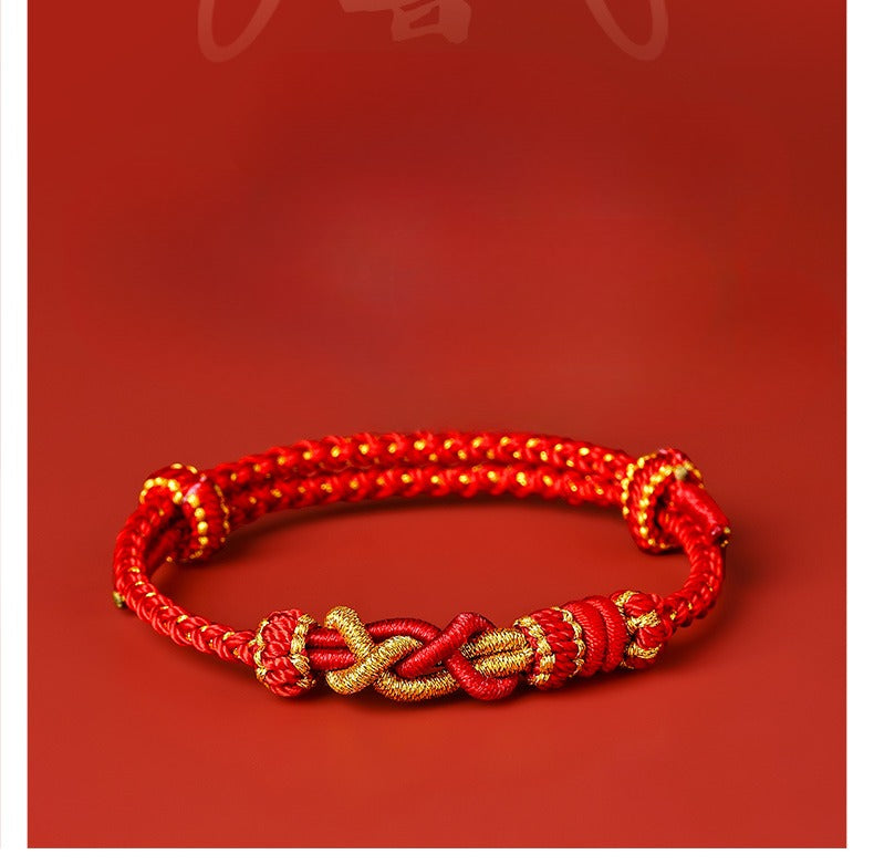 Zen Healing Year of the Snake Red String Luck Bracelet