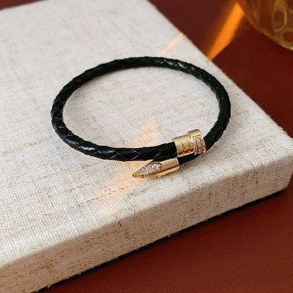 Zen Healing Year of the snake Leather Luck Adjustable Bracelet