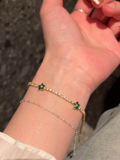 Zen Healing Zircon Flower Tennis Bracelet