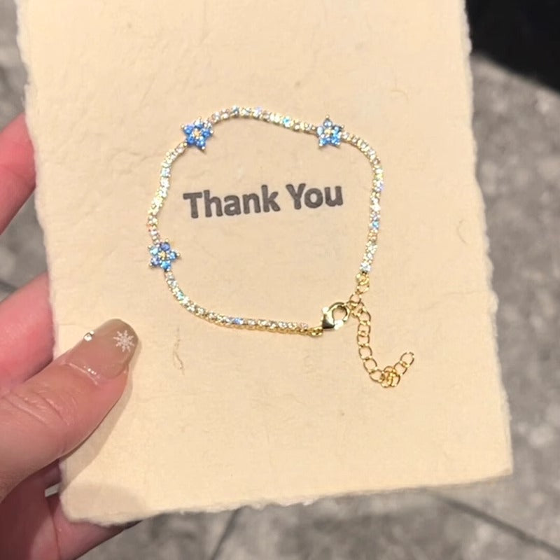 Zen Healing Zircon Flower Tennis Bracelet