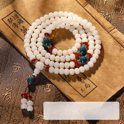 Zen Healing 108 Jade Bodhi Beads Peace Enlightenment Mala Bracelet