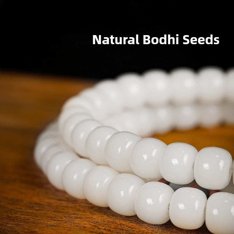 Zen Healing 108 Jade Bodhi Beads Peace Enlightenment Mala Bracelet